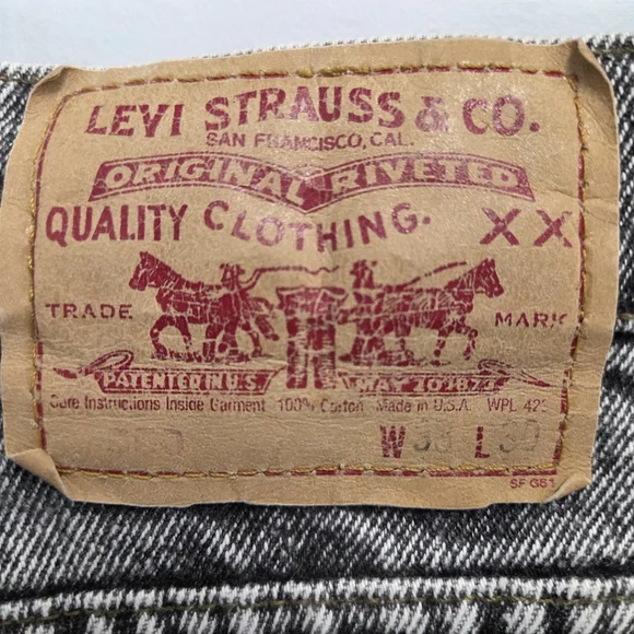 Vintage Levis 550 XX Black Acid Wash Jeans 38x30 - Picture 6 of 8
